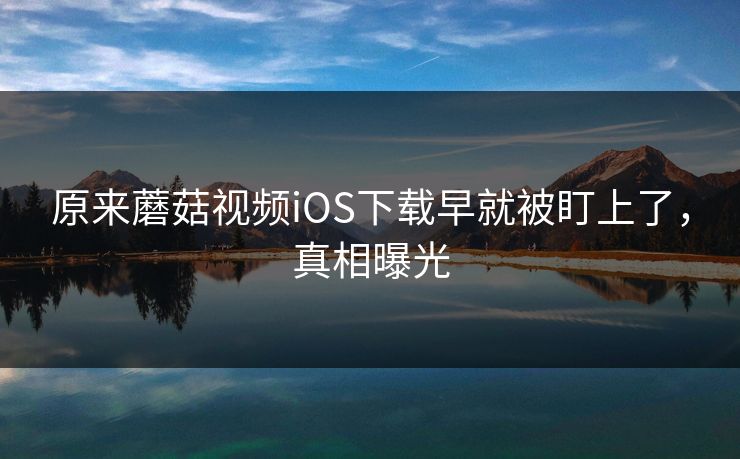 原来蘑菇视频iOS下载早就被盯上了，真相曝光