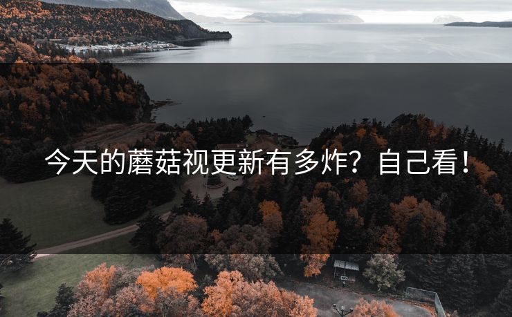 今天的蘑菇视更新有多炸？自己看！