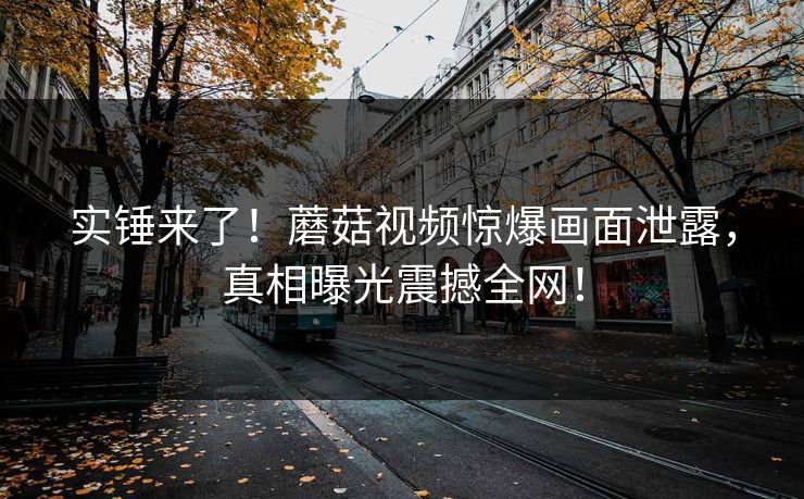 实锤来了！蘑菇视频惊爆画面泄露，真相曝光震撼全网！
