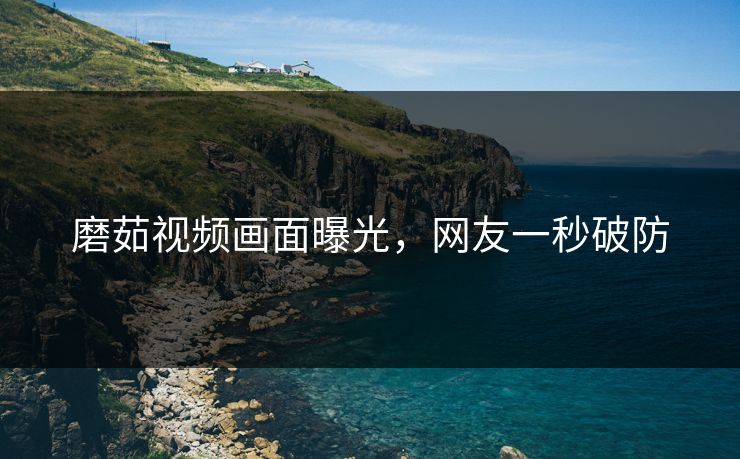 磨茹视频画面曝光，网友一秒破防