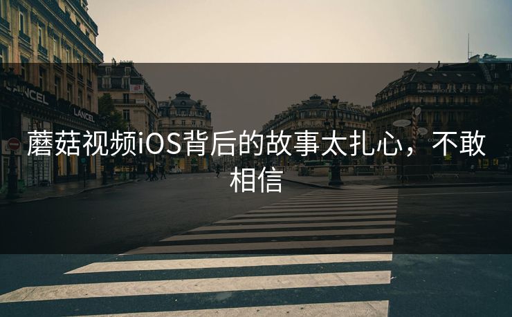 蘑菇视频iOS背后的故事太扎心，不敢相信