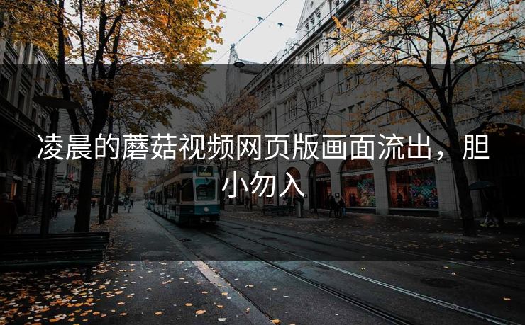 凌晨的蘑菇视频网页版画面流出，胆小勿入
