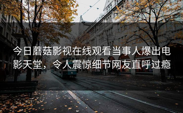 今日蘑菇影视在线观看当事人爆出电影天堂，令人震惊细节网友直呼过瘾